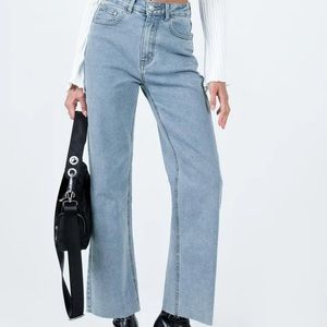 Princess Polly PYRENE STRAIGHT LEG JEANS MID WASH DENIM Size US 2